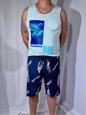 California Beach Matching Set | Lightweight Tank & Shorts